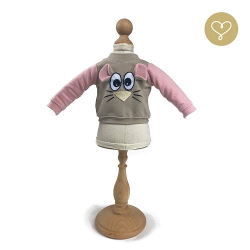 Bluza Myszka beżowa dla lalki Lullu Dolls
