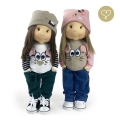 Bluza Myszka beżowa dla lalki Lullu Dolls