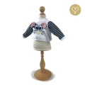Bluza Myszka biała dla lalki Lullu Dolls