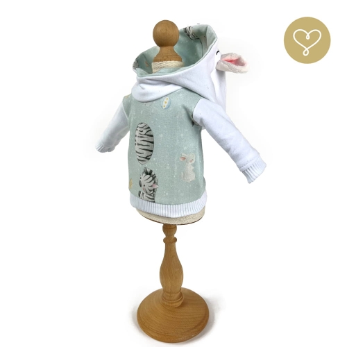Bluza z kapturem Zebra dla lalki Lullu Dolls