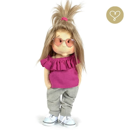 Bluzka fuksjowa Hiszpanka dla lalki 38 cm Lullu Dolls