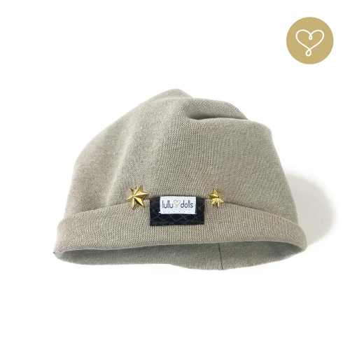 Czapka beanie beżowa dla lalki 38 cm Lullu Dolls