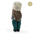 Czapka beanie beżowa dla lalki Lullu Dolls