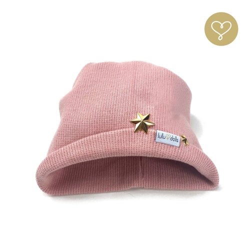 Czapka beanie różowa dla lalki 38 cm Lullu Dolls
