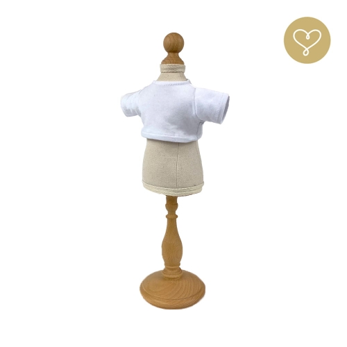 Koszulka biała dla lalki 38 cm Lullu Dolls, krótki rękaw
