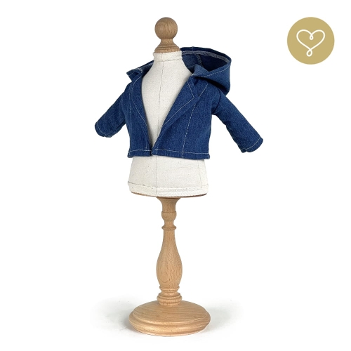 Kurtka jeansowa z kapturem dla lalki 38 cm Lullu Dolls