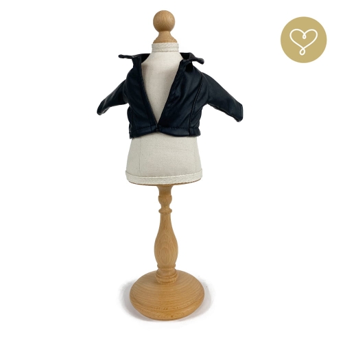 Kurtka skórzana czarna dla lalki 38 cm Lullu Dolls