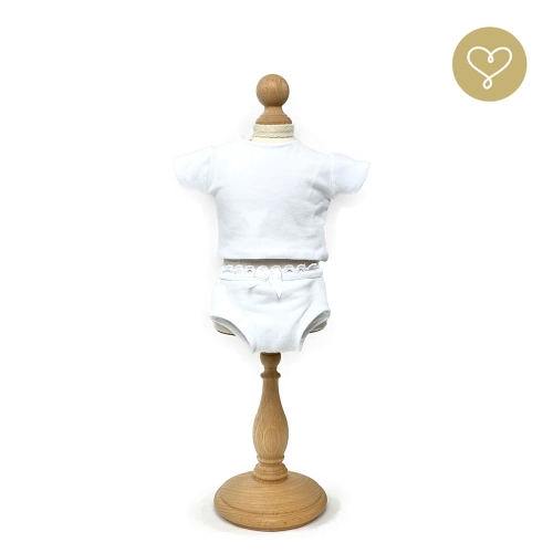 Majteczki i koszulka białe dla lalki 38 cm Lullu Dolls