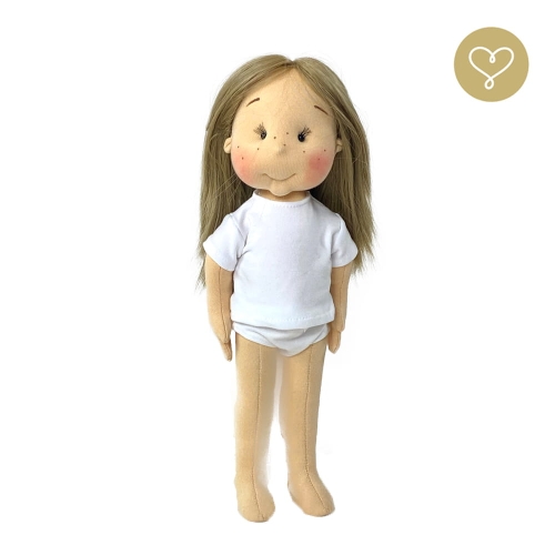 Majteczki i koszulka białe dla lalki 38 cm Lullu Dolls