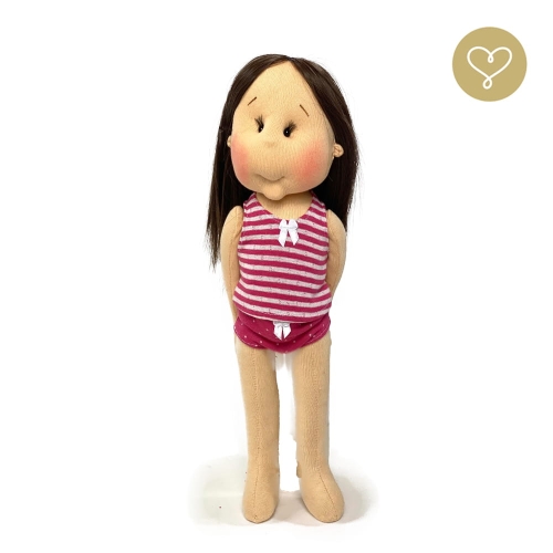 Majteczki różowe w kropeczki dla lalki 38 cm Lullu Dolls