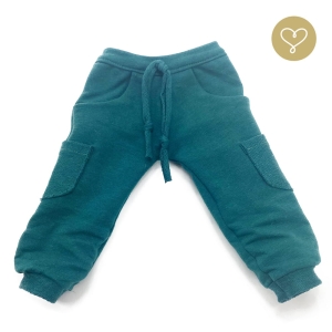 Spodnie dresowe butelkowa zieleń dla lalki Lullu Dolls