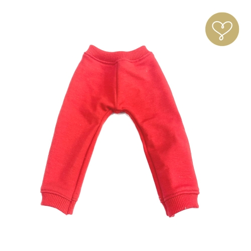 Spodnie dresowe czerwone dla lalki Lullu Dolls