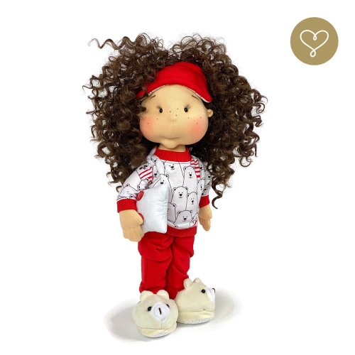 Spodnie dresowe czerwone dla lalki 38 cm Lullu Dolls
