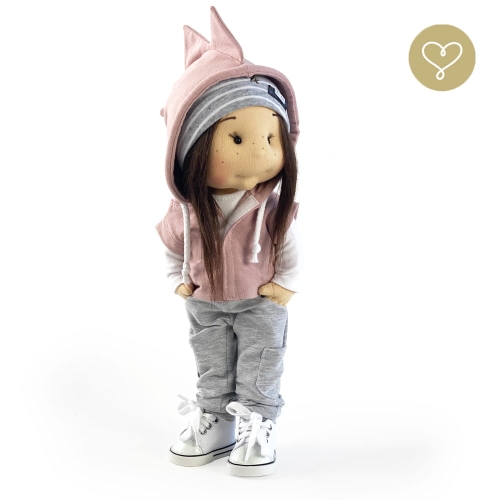 Spodnie dresowe szare z kieszeniami dla lalki 38 cm Lullu Dolls
