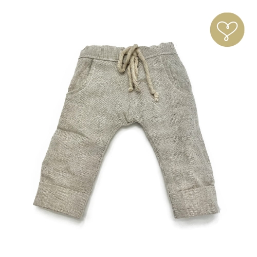 Spodnie lniane dla lalki Lullu Dolls