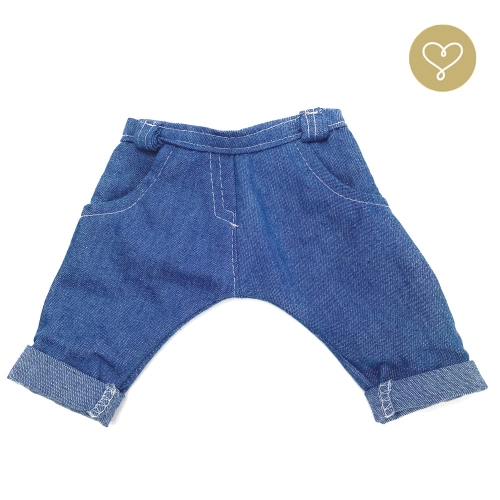 Jeansowe spodnie slouchy dla lalki 38 cm Lullu Dolls