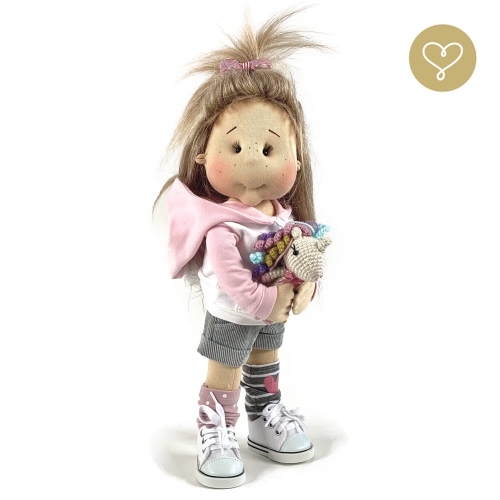 Spodnie szorty sztruksowe dla lalki 38 cm Lullu Dolls