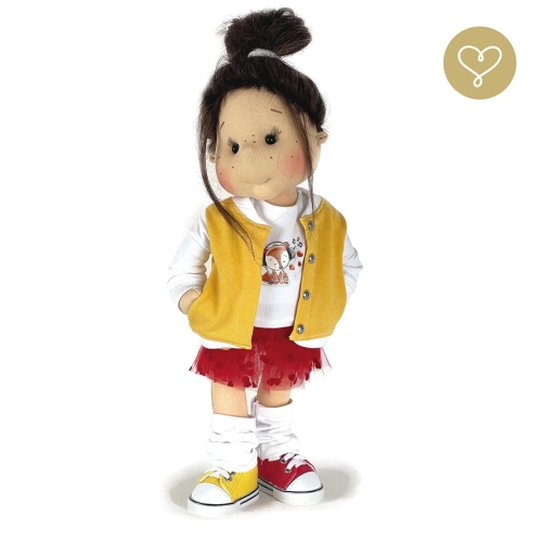 Spódnica tiulowa czerwona dla lalki 38 cm Lullu Dolls