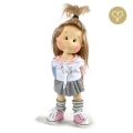 Spódnica sztruksowa szara dla lalki Lullu Dolls
