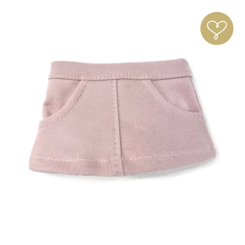 Różowa spódnica welurowa z kieszeniami dla lalki 38 cm Lullu Dolls