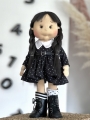 Sukienka czarna dla lalki Lullu Dolls