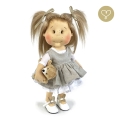 Sukienka lniana dla lalki Lullu Dolls