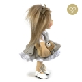 Sukienka lniana dla lalki Lullu Dolls