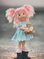 Sukienka miętowa dla lalki Lullu Dolls