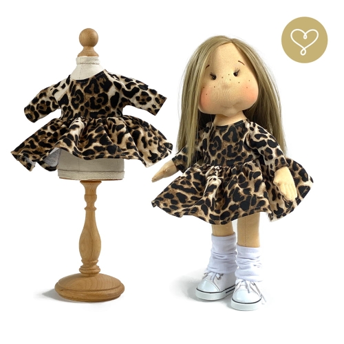 Sukienka Panterka dla lalki 38 cm Lullu Dolls