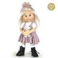 Sukienka lniana różowa 3 dla lalki Lullu Dolls