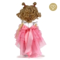 Sukienka różowa z kokardą dla lalki Lullu Dolls