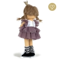 Sukienka z falbankami fioletowa dla lalki Lullu Dolls