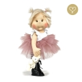 Sukienka z falbankami różowa dla lalki Lullu Dolls