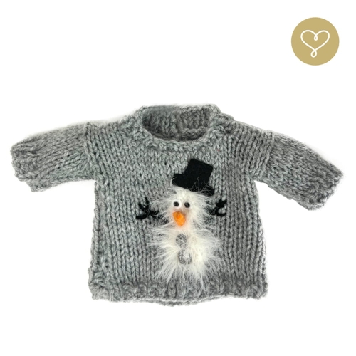 Szary sweter Bałwanek dla lalki 38 cm Lullu Dolls