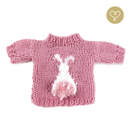 Różowy sweter Króliczek dla lalki 38 cm Lullu Dolls