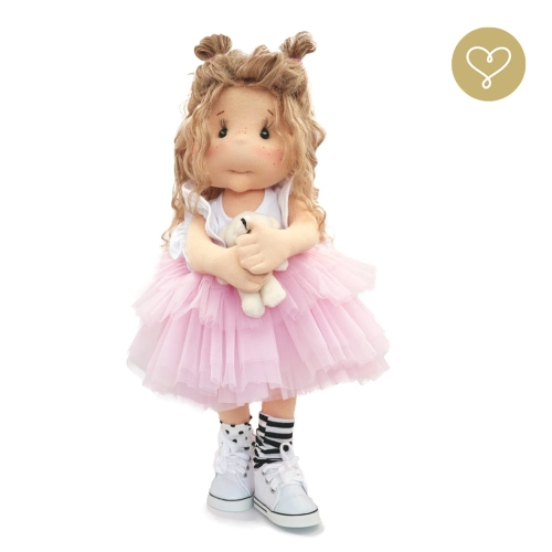 Lalka 38 cm Lullu Dolls Anastazja w ubranku, 3 warianty wyboru, na zdjęciu wariant 2 ruchomy szkielet