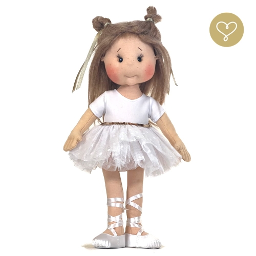 Lalka 38 cm Lullu Dolls Balerina Balbina w ubranku, 3 warianty wyboru, na zdjęciu wariant 2 ruchomy szkielet