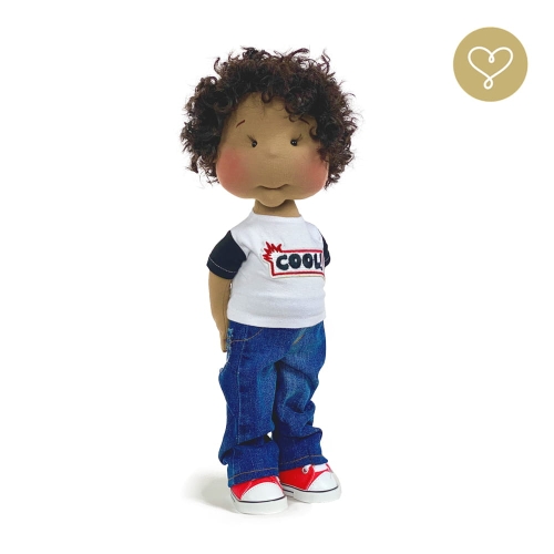 Lalka 38 cm Lullu Dolls Ben w ubranku, 3 warianty wyboru, na zdjęciu wariant 1 podstawowy