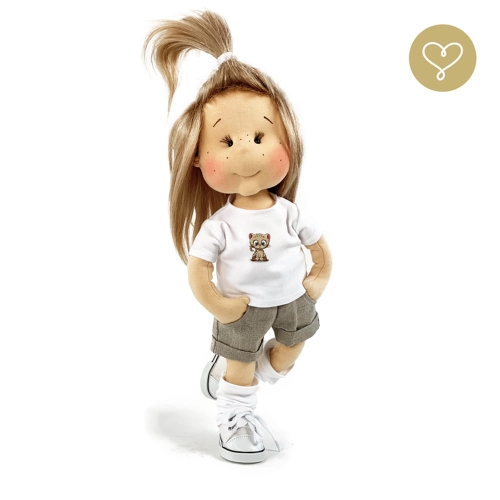 Lalka 38 cm Lullu Dolls Coco w ubranku, 3 warianty wyboru, na zdjęciu wariant 2 ruchomy szkielet