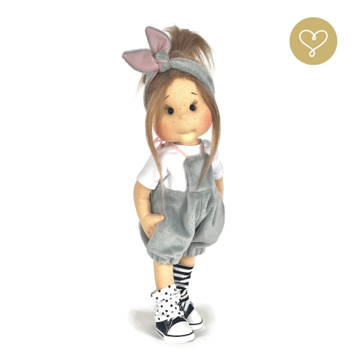 Lalka 38 cm Lullu Dolls Jola w ubranku, 3 warianty wyboru, na zdjęciu wariant 2 ruchomy szkielet