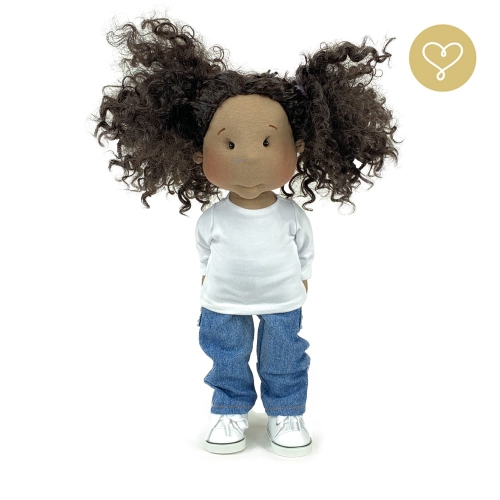 Lalka 38 cm Lullu Dolls Kayla w ubranku, 3 warianty wyboru, na zdjęciu wariant 1 podstawowy
