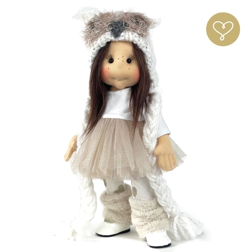 Lalka 38 cm Lullu Dolls Klara w ubranku, 3 warianty wyboru, na zdjęciu wariant 2 ruchomy szkielet