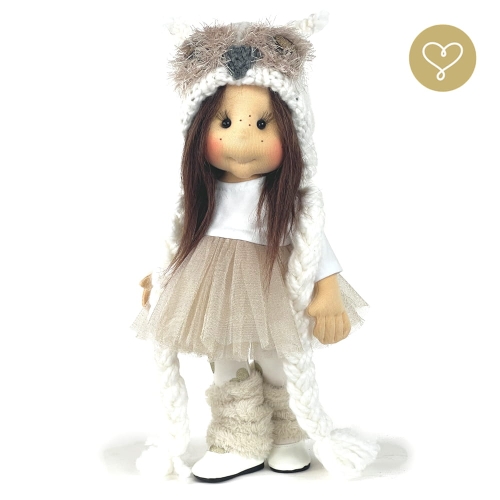 Lalka 38 cm Lullu Dolls Klara w ubranku, 3 warianty wyboru, na zdjęciu wariant 2 ruchomy szkielet