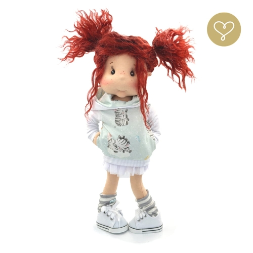 Lalka 38 cm Lullu Dolls Lullu w ubranku, 3 warianty wyboru, na zdjęciu wariant 2 ruchomy szkielet