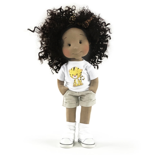 Lalka 38 cm Lullu Dolls Matumaini w ubranku, 3 warianty wyboru, na zdjęciu wariant 1 podstawowy