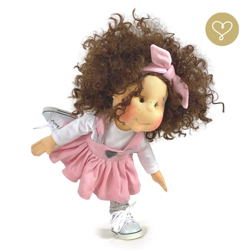 Lalka 38 cm Lullu Dolls Stefka w ubranku, 3 warianty wyboru, na zdjęciu wariant 2 ruchomy szkielet