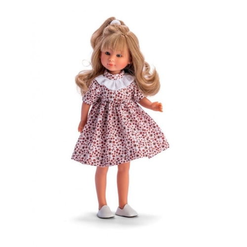 Lalka Hiszpańska 30 cm ASI 0167130 Celia, klasyczna, cała z winylu, średnio długie jasne włosy z grzywką, w ubranku