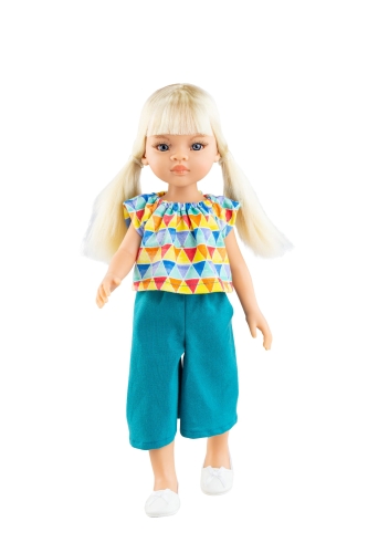 Oryginalne ubranko Paola Reina dla lalki 32 cm Amigas 54678, bluzeczka, spodenki