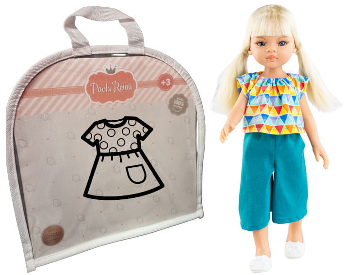 Oryginalne ubranko Paola Reina dla lalki 32 cm Amigas 54678, bluzeczka, spodenki