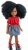 Lalka Hiszpańska 32 cm Paola Reina Amigas 04671 Camila, klasyczna, cała z winylu, ciemna skóra, brązowe oczy, czarne włosy fryzura typu afro, bluzeczka, spódniczka, majteczki, wiązane buciki